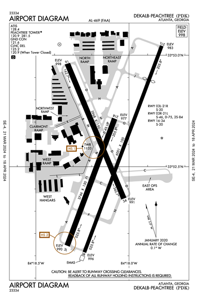 DEKALB-PEACHTREE - Airport Diagram