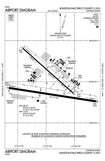 LEWISTON/NEZ PERCE COUNTY - Airport Diagram
