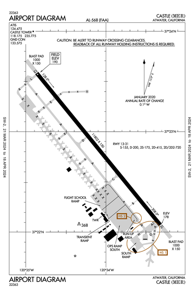 CASTLE - Airport Diagram