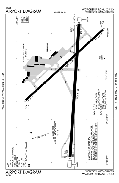 WORCESTER RGNL - Airport Diagram