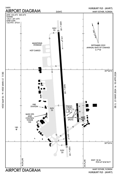 HURLBURT FLD - Airport Diagram