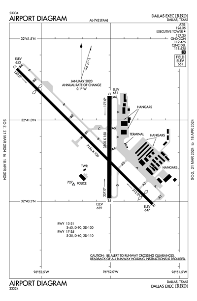 DALLAS EXEC - Airport Diagram
