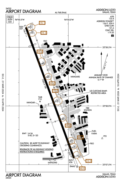 ADDISON - Airport Diagram