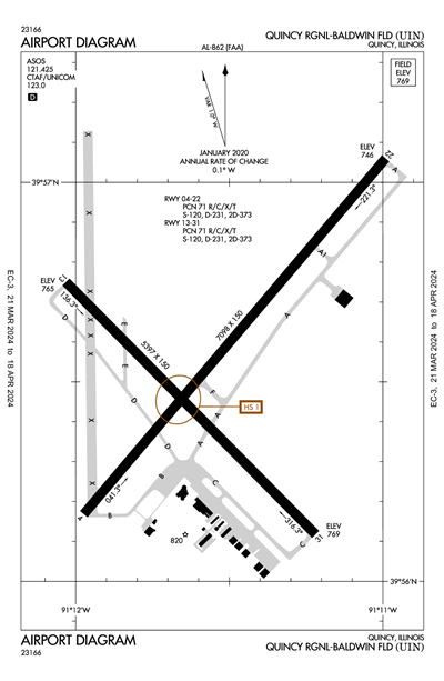QUINCY RGNL-BALDWIN FLD - Airport Diagram