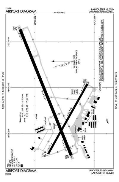 LANCASTER - Airport Diagram