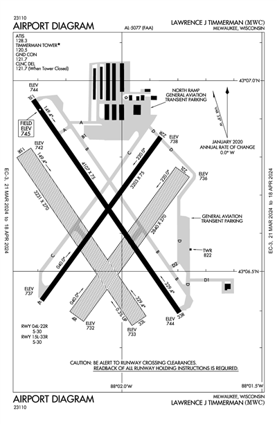 LAWRENCE J TIMMERMAN - Airport Diagram
