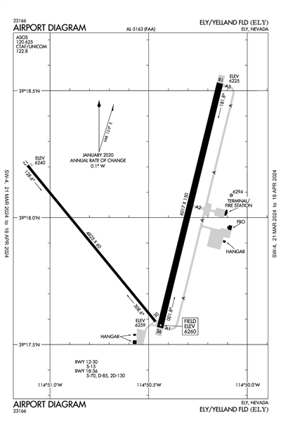 ELY/YELLAND FLD - Airport Diagram