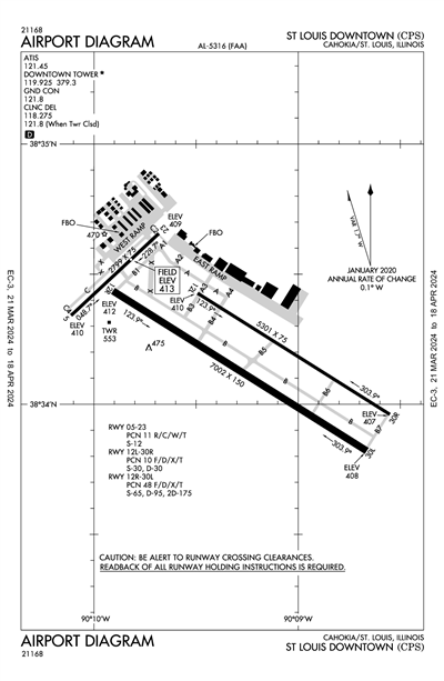 ST LOUIS DOWNTOWN - Airport Diagram