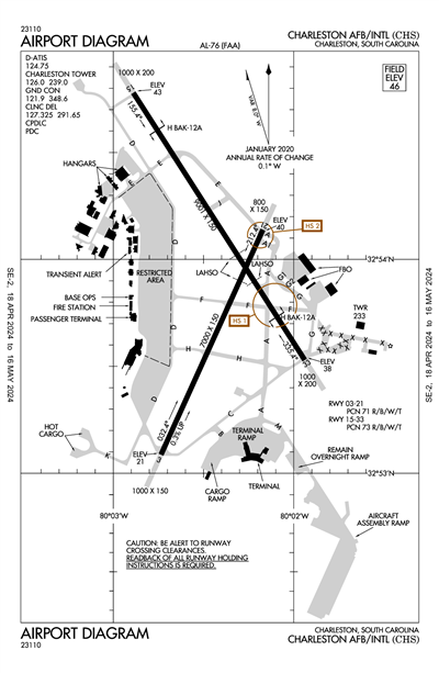 CHARLESTON AFB/INTL - Airport Diagram