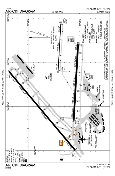 EL PASO INTL - Airport Diagram