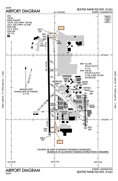 SEATTLE PAINE FLD INTL - Airport Diagram