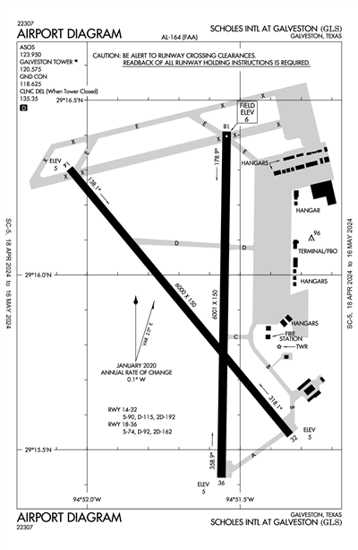 SCHOLES INTL AT GALVESTON - Airport Diagram