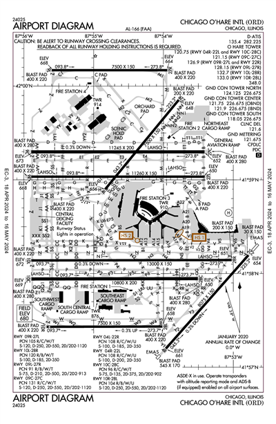 CHICAGO O'HARE INTL - Airport Diagram