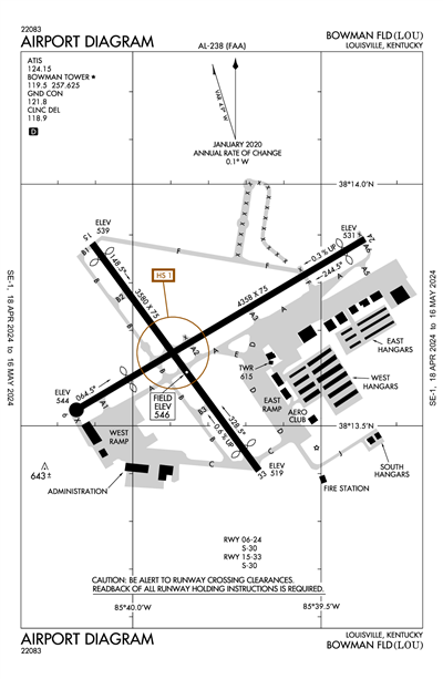 BOWMAN FLD - Airport Diagram