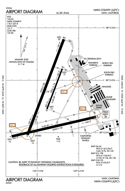NAPA COUNTY - Airport Diagram