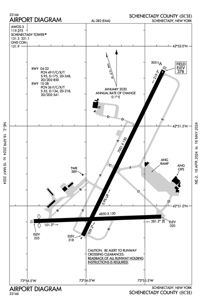 SCHENECTADY COUNTY - Airport Diagram