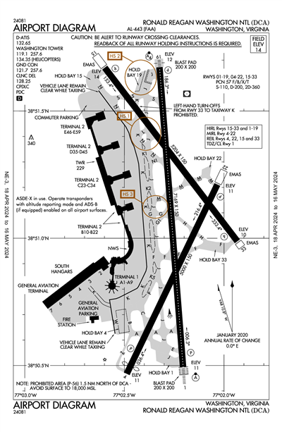 RONALD REAGAN WASHINGTON NTL - Airport Diagram