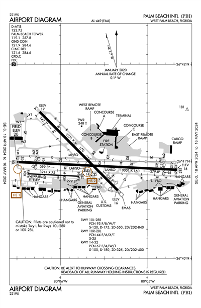PALM BEACH INTL - Airport Diagram