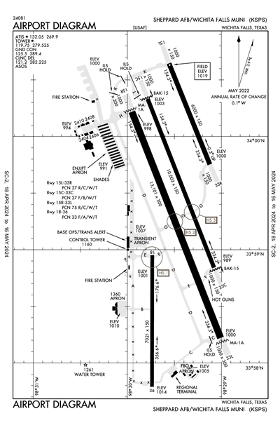 SHEPPARD AFB/WICHITA FALLS MUNI - Airport Diagram