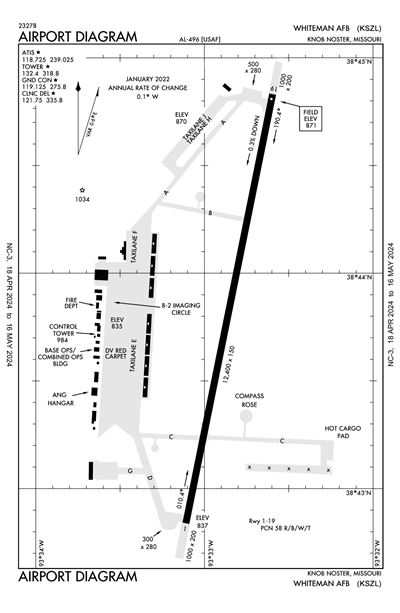 WHITEMAN AFB - Airport Diagram
