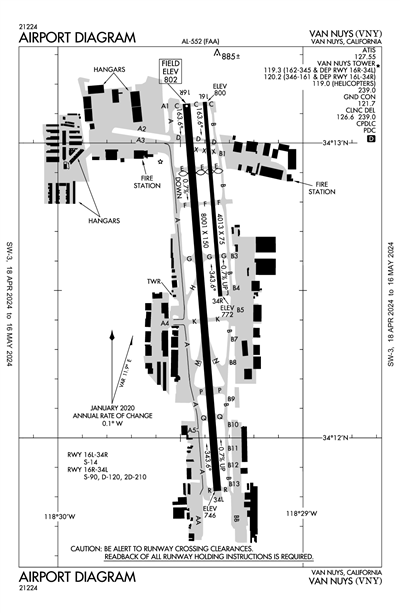VAN NUYS - Airport Diagram