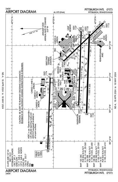 PITTSBURGH INTL - Airport Diagram