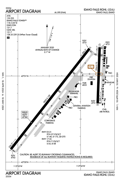 IDAHO FALLS RGNL - Airport Diagram