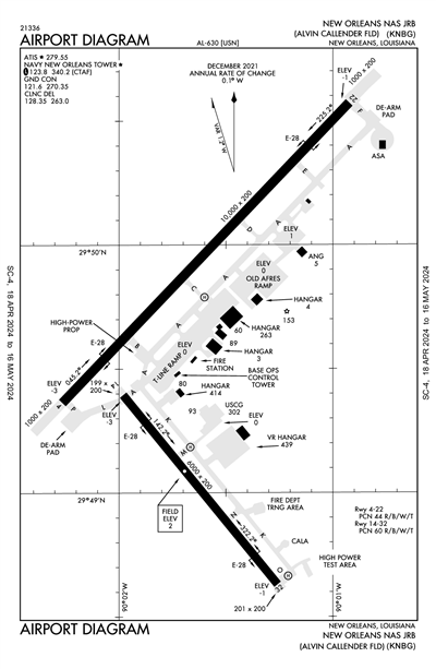 NEW ORLEANS NAS JRB (ALVIN CALLENDER FLD) - Airport Diagram