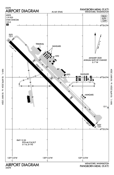 PANGBORN MEML - Airport Diagram