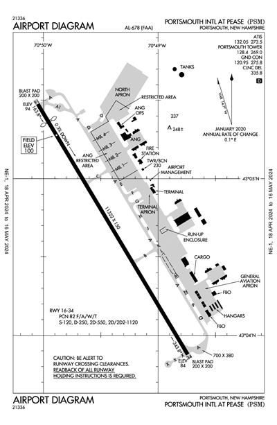 PORTSMOUTH INTL AT PEASE - Airport Diagram