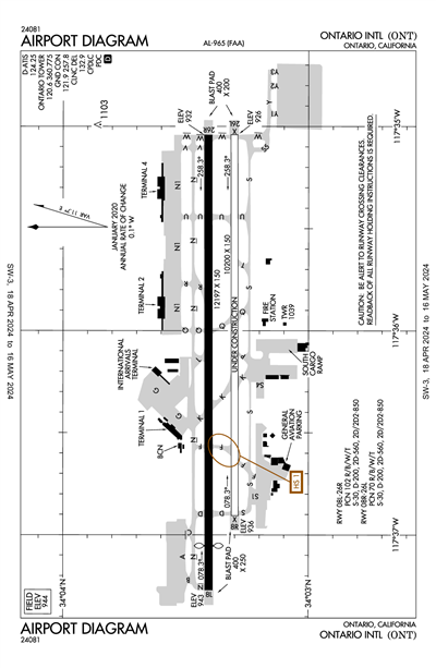 ONTARIO INTL - Airport Diagram
