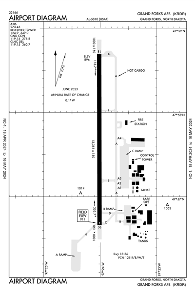 GRAND FORKS AFB - Airport Diagram