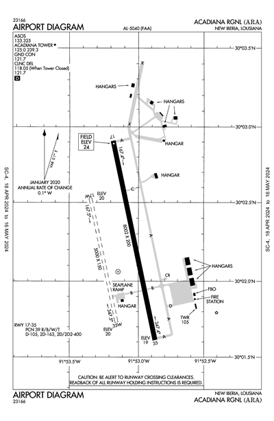 ACADIANA RGNL - Airport Diagram