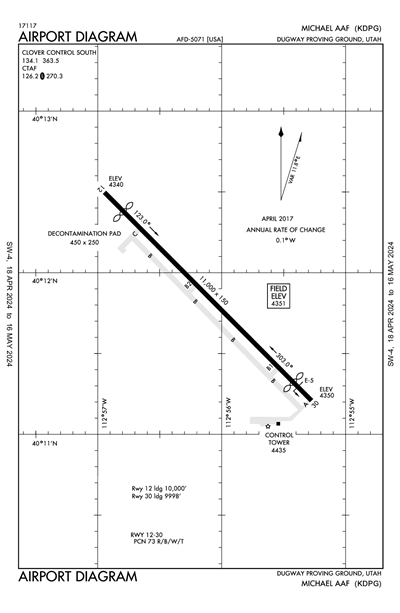 MICHAEL AAF (DUGWAY PROVING GROUND) - Airport Diagram