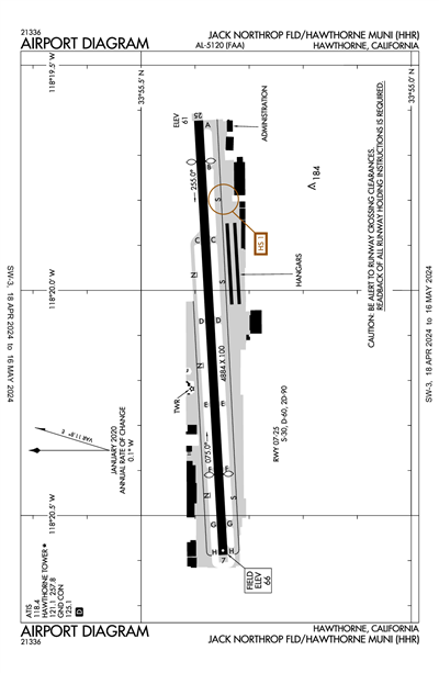 JACK NORTHROP FLD/HAWTHORNE MUNI - Airport Diagram