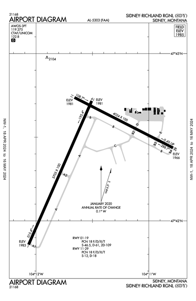 SIDNEY-RICHLAND RGNL - Airport Diagram
