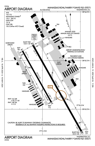 MANASSAS RGNL/HARRY P DAVIS FLD - Airport Diagram