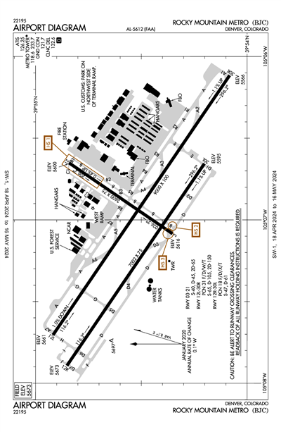 ROCKY MOUNTAIN METRO - Airport Diagram