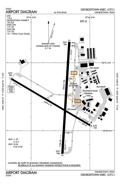 GEORGETOWN EXEC - Airport Diagram