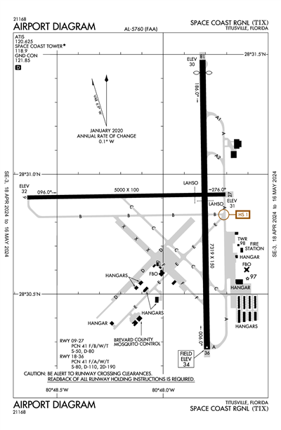 SPACE COAST RGNL - Airport Diagram