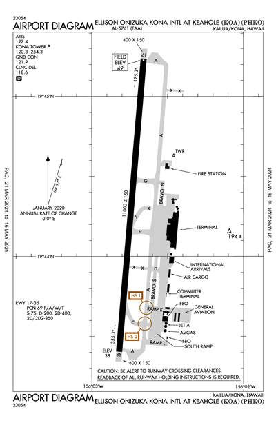 ELLISON ONIZUKA KONA INTL AT KEAHOLE - Airport Diagram