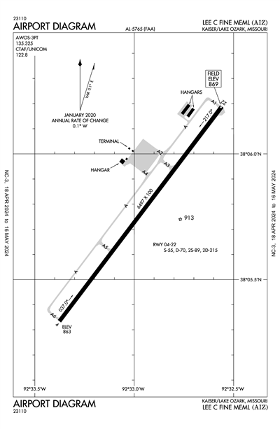 LEE C FINE MEML - Airport Diagram