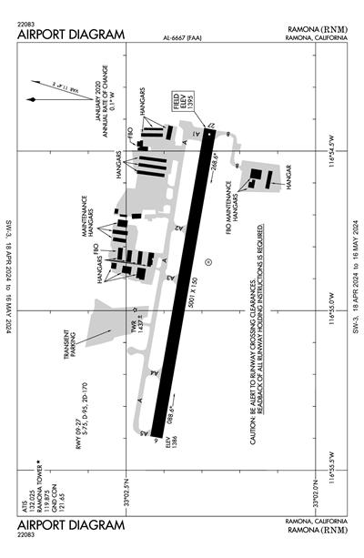 RAMONA - Airport Diagram