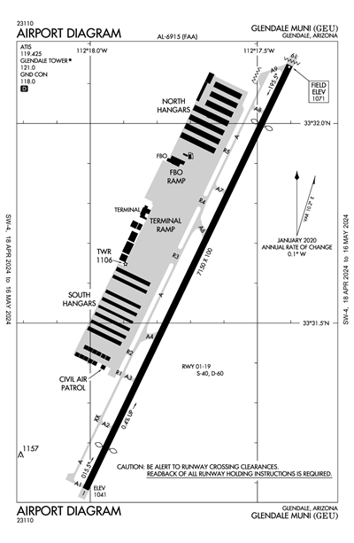 GLENDALE MUNI - Airport Diagram
