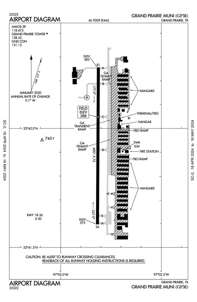 GRAND PRAIRIE MUNI - Airport Diagram