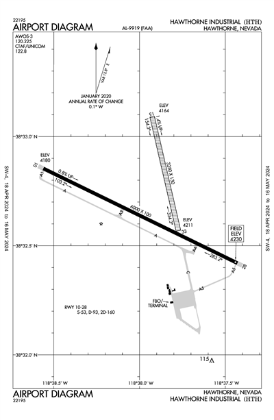 HAWTHORNE INDUSTRIAL - Airport Diagram