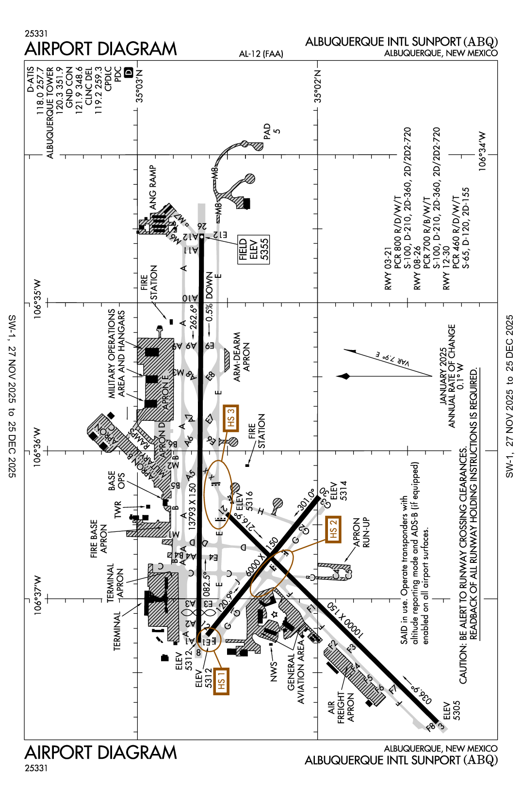 ALBUQUERQUE INTL SUNPORT - Airport Diagram