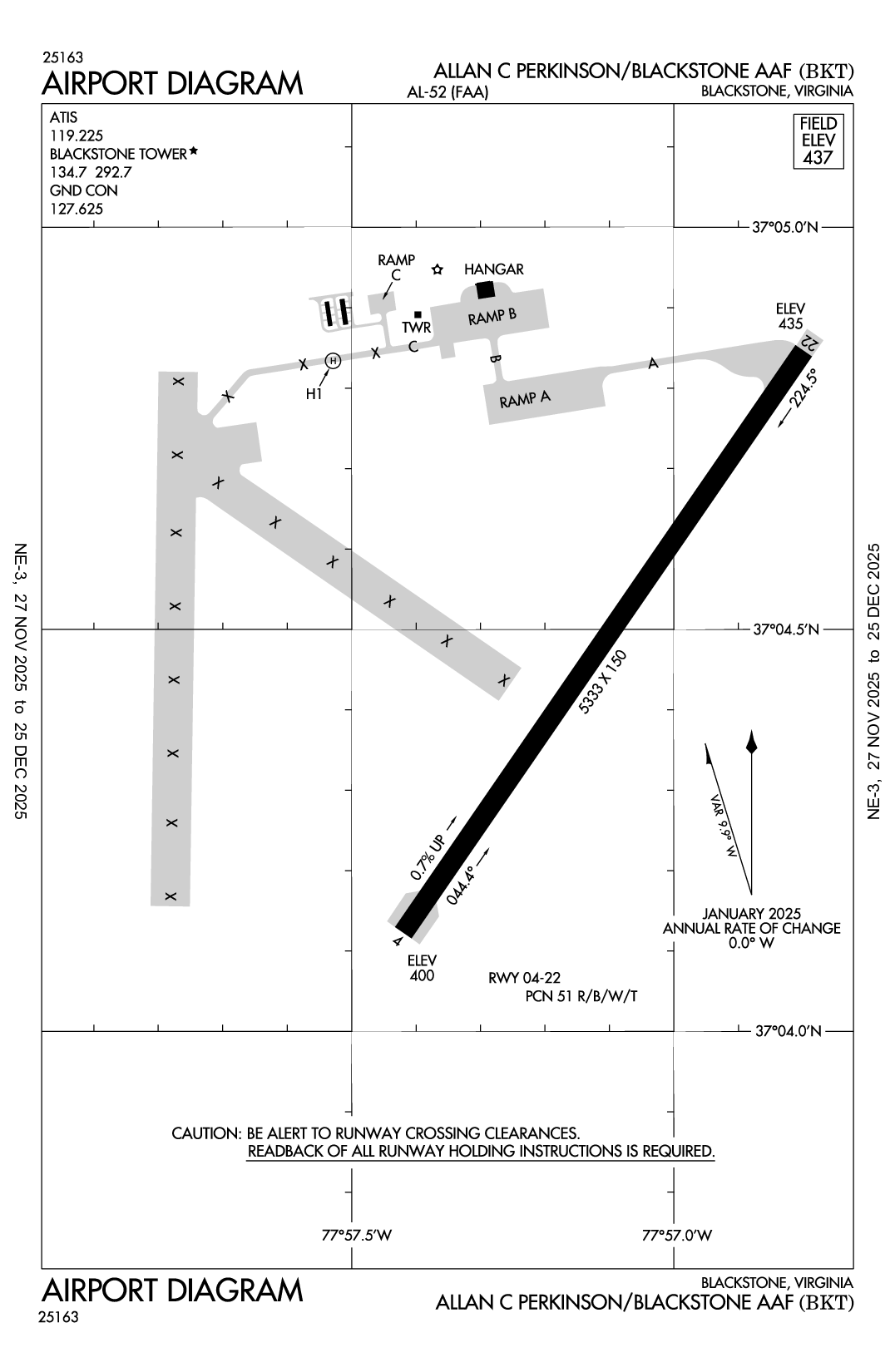 ALLAN C PERKINSON/BLACKSTONE AAF - Airport Diagram