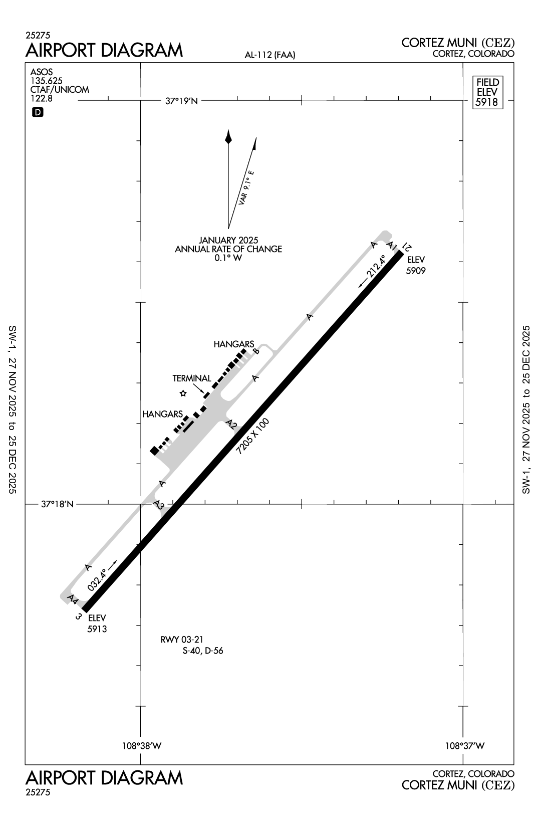 CORTEZ MUNI - Airport Diagram