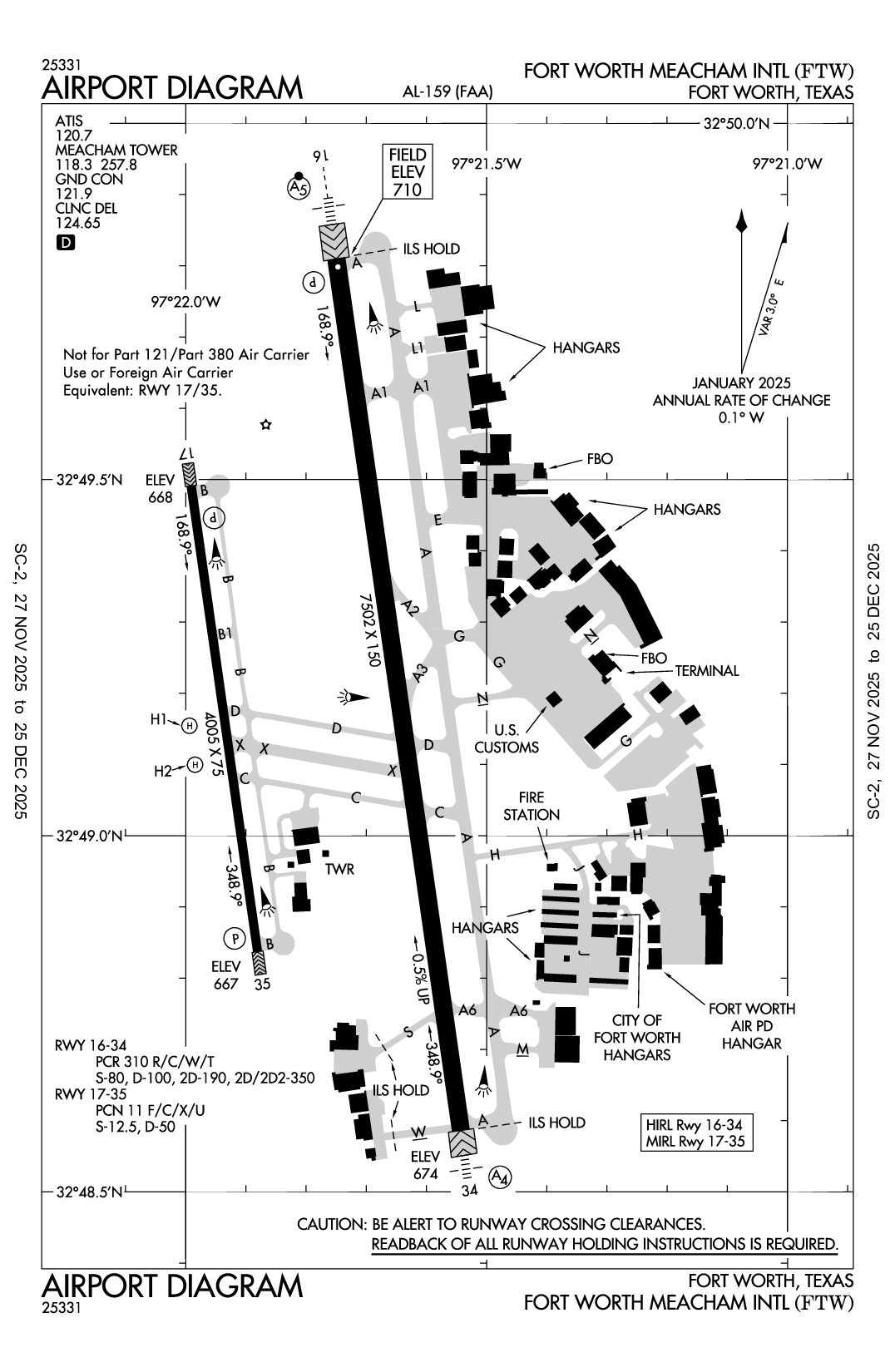 FORT WORTH MEACHAM INTL - Airport Diagram